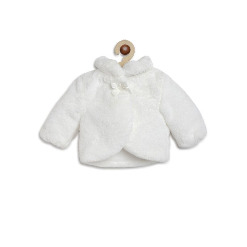 Girls Faux Fur Long Sleeve Jacket image number null